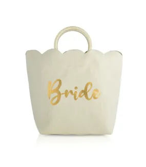 01-02-111IV Shiraleah Bride Scalloped Edge Tote