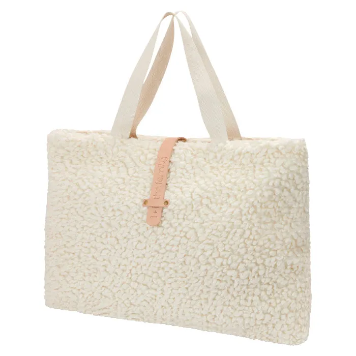 1+ In The Family Furry Tote Bag Ecru Cream