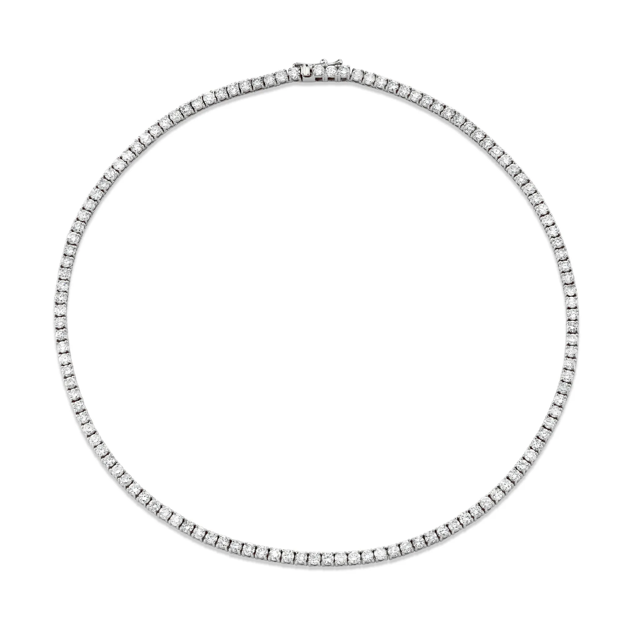 18k LH Classic White Diamond Tennis Choker