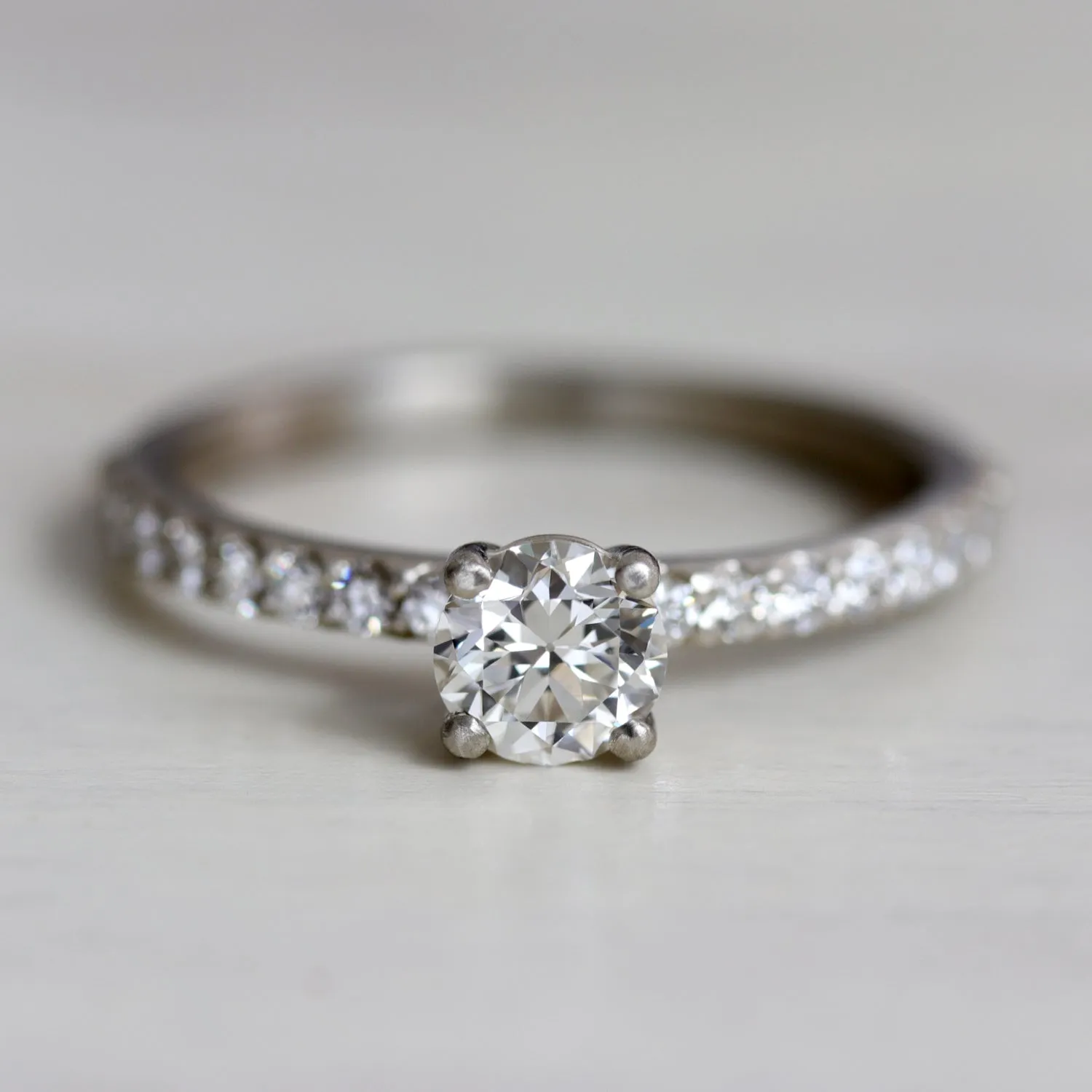 5mm Pave Basket Solitaire 