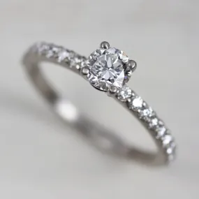 5mm Pave Basket Solitaire 