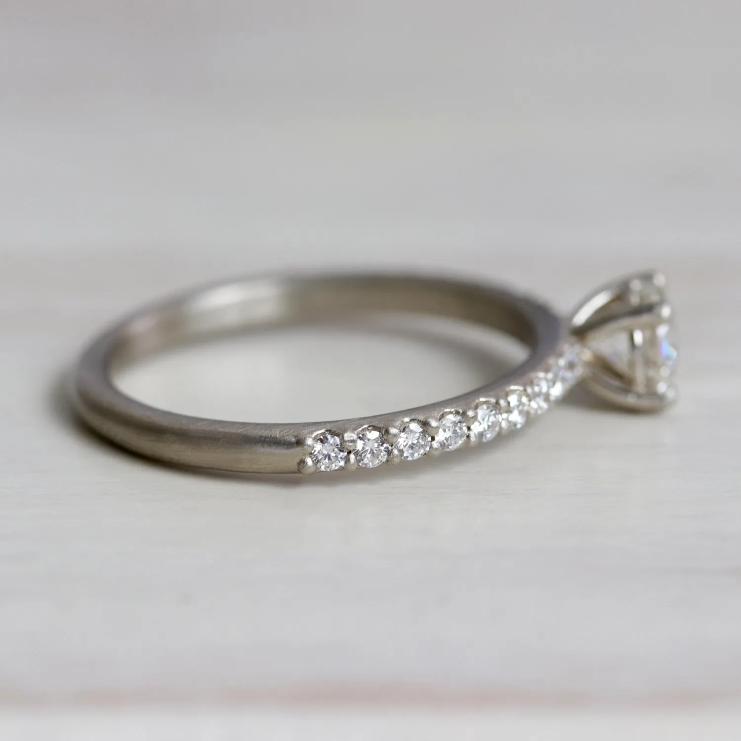 5mm Pave Basket Solitaire 