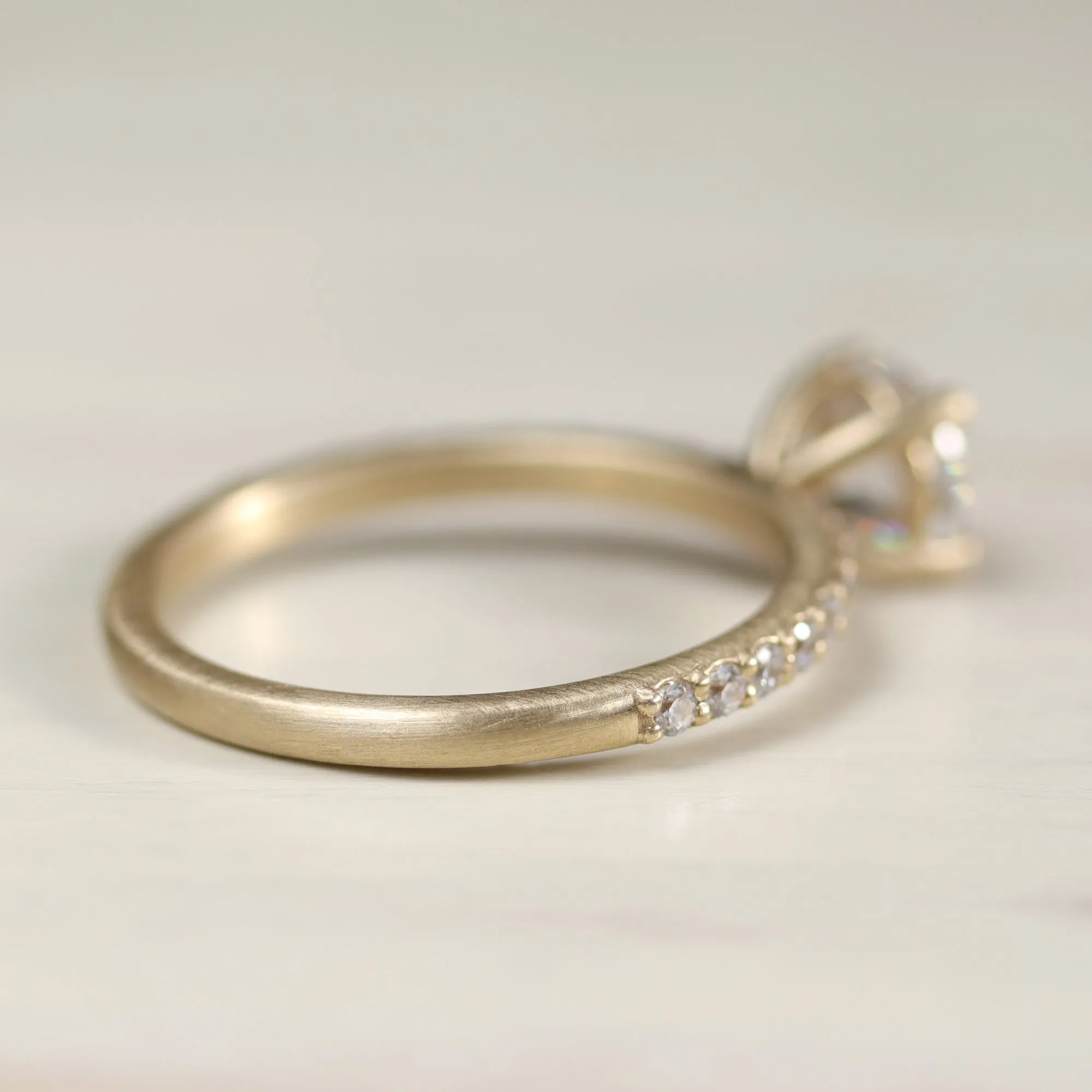 6mm Pave Basket Solitaire 