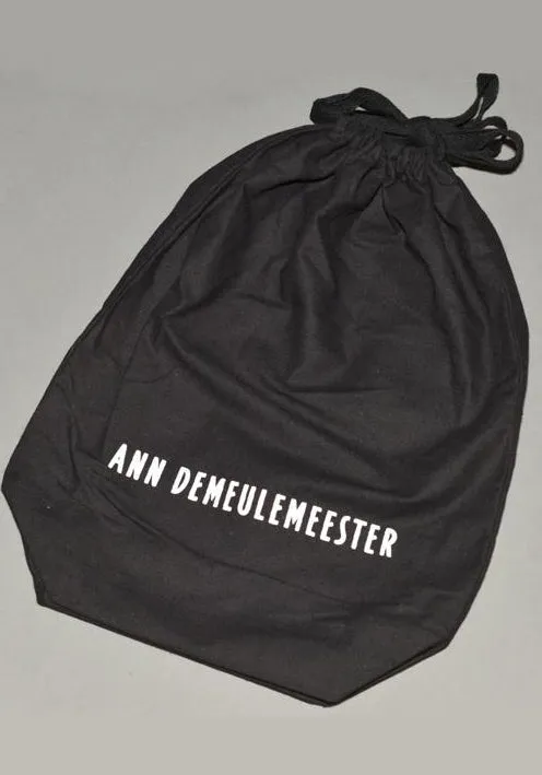 ANN DEMEULEMEESTER ZIPPED LEATHER CLUTCH BAG BLACK