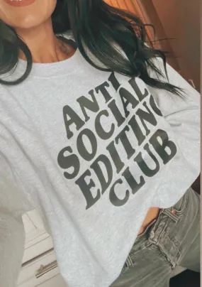 ANTI-SOCIAL EDITING CLUB crew sweatshirt