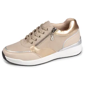 Baskets Femme CONFORT PLUS talon zippées Beige