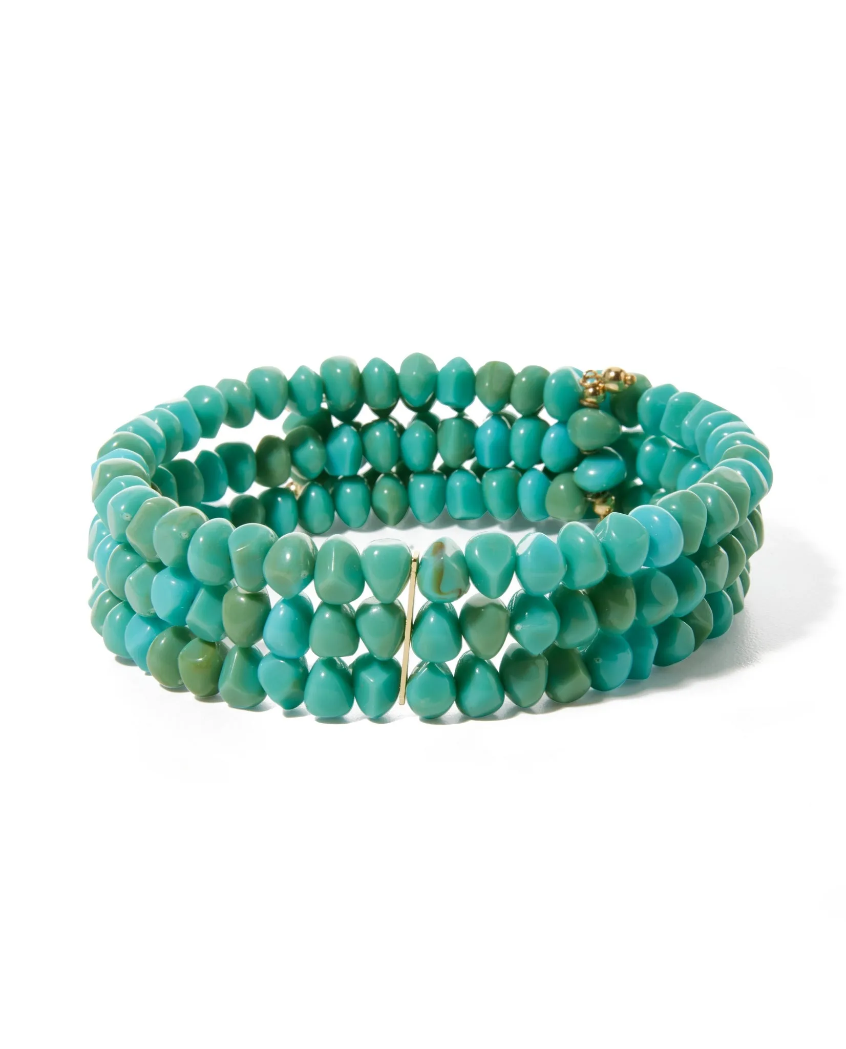 Beaded Choker Necklace Turquoise