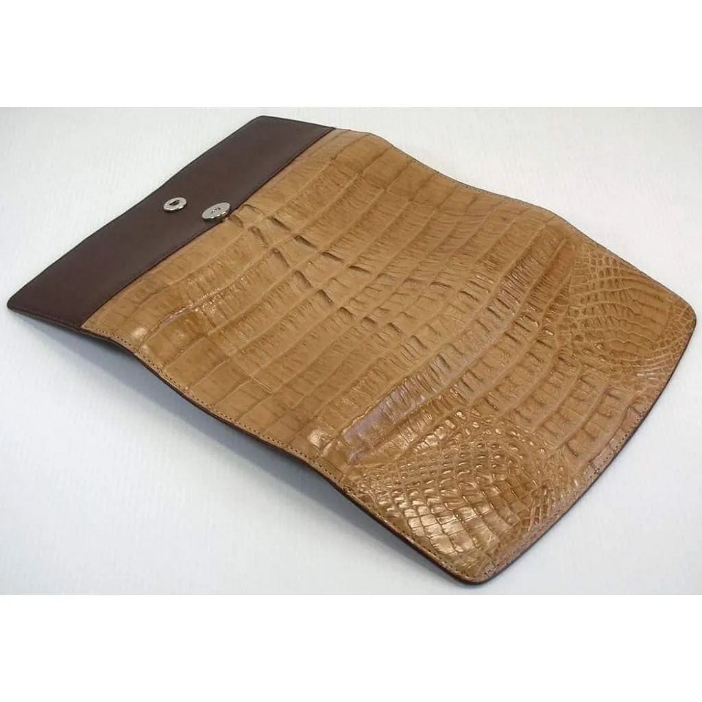 Beige Crocodile Skin Womens Wallet