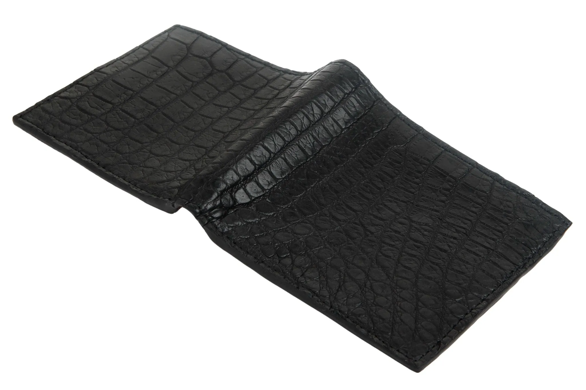 Black Genuine Stomach Crocodile Skin Wallet! Two-Tone