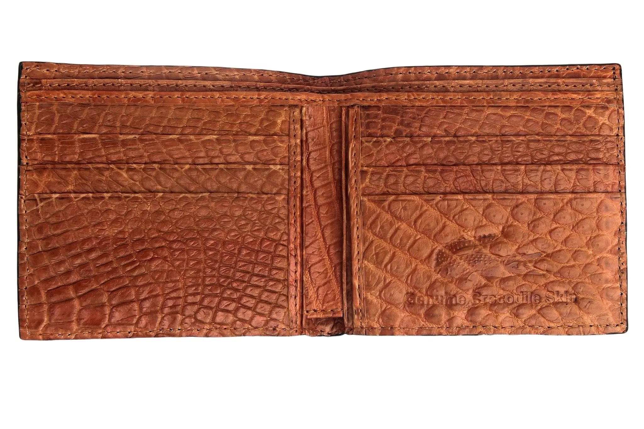 Black Genuine Stomach Crocodile Skin Wallet! Two-Tone