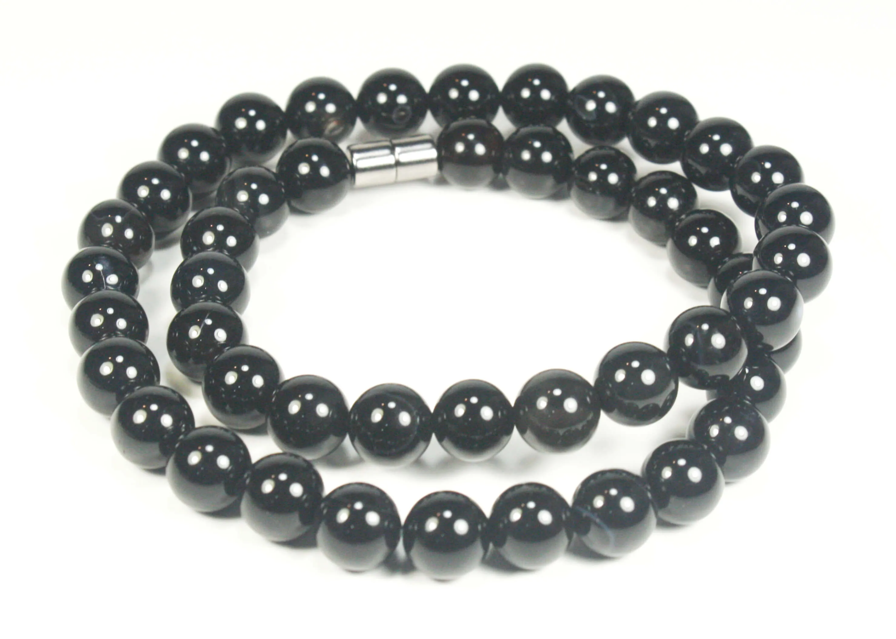 Black Onyx Necklace (10mm Medium Beads)