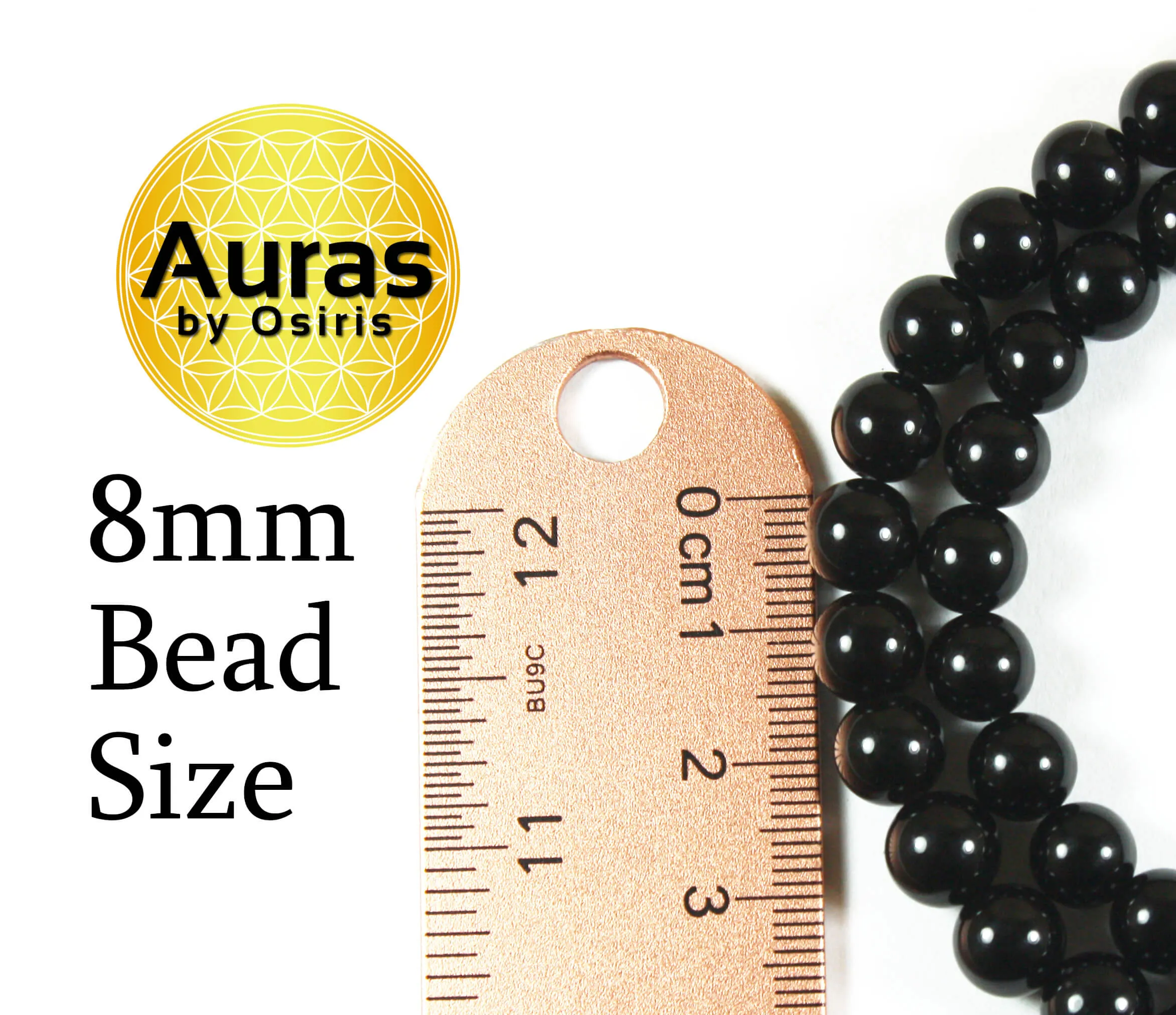 Black Onyx Necklace (8mm Medium Beads)