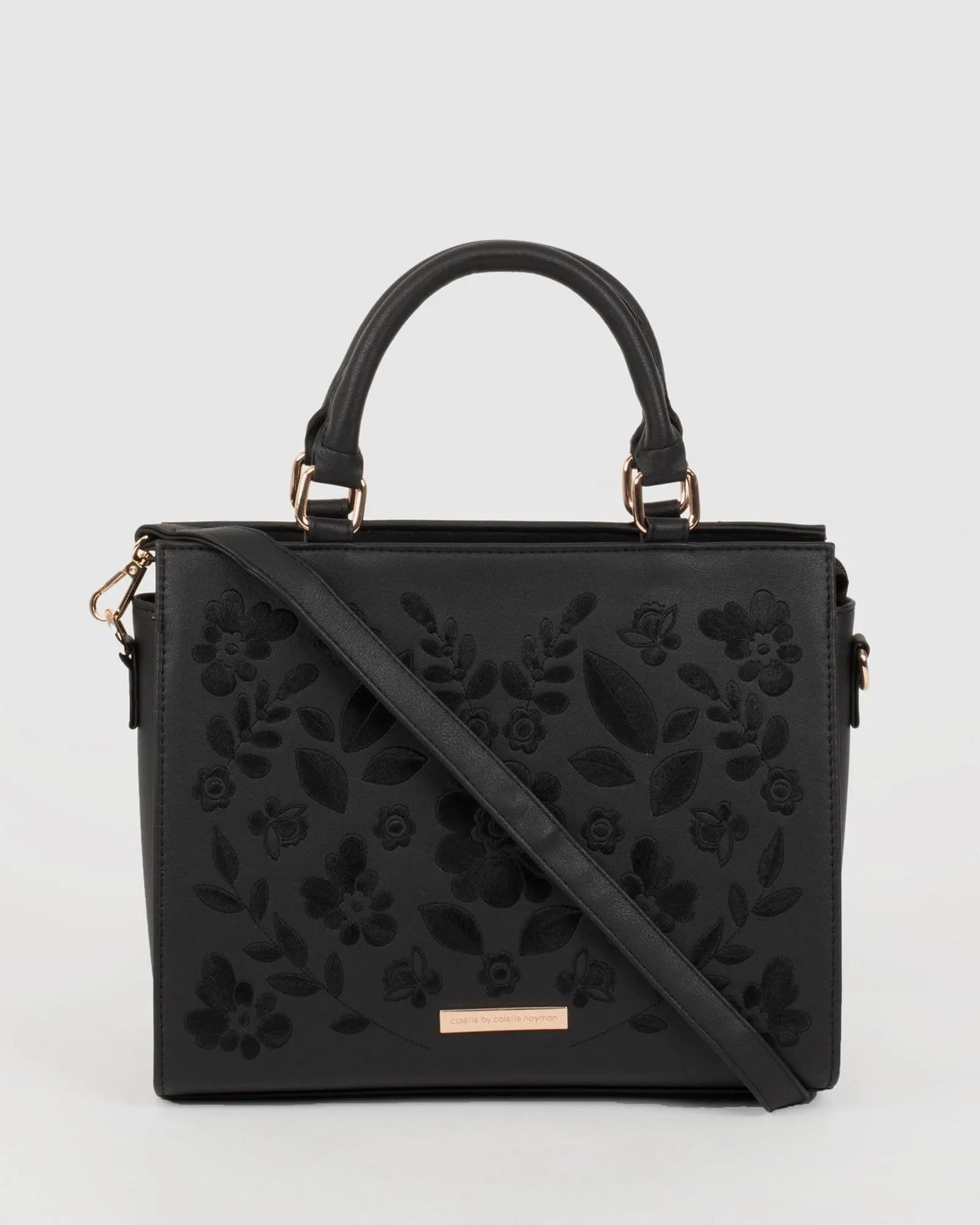 Black Stephanie Blossom Tote Bag