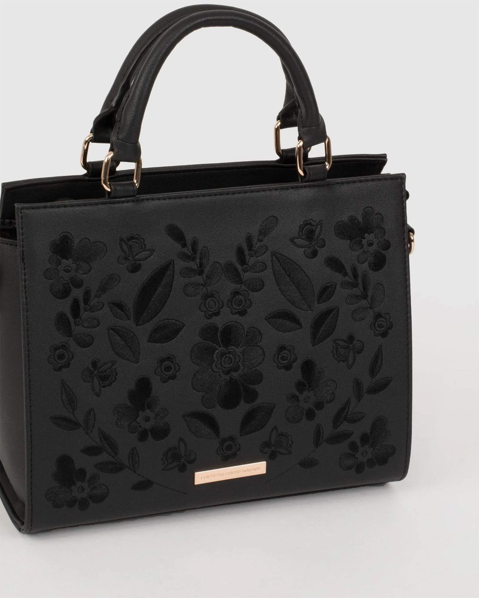 Black Stephanie Blossom Tote Bag