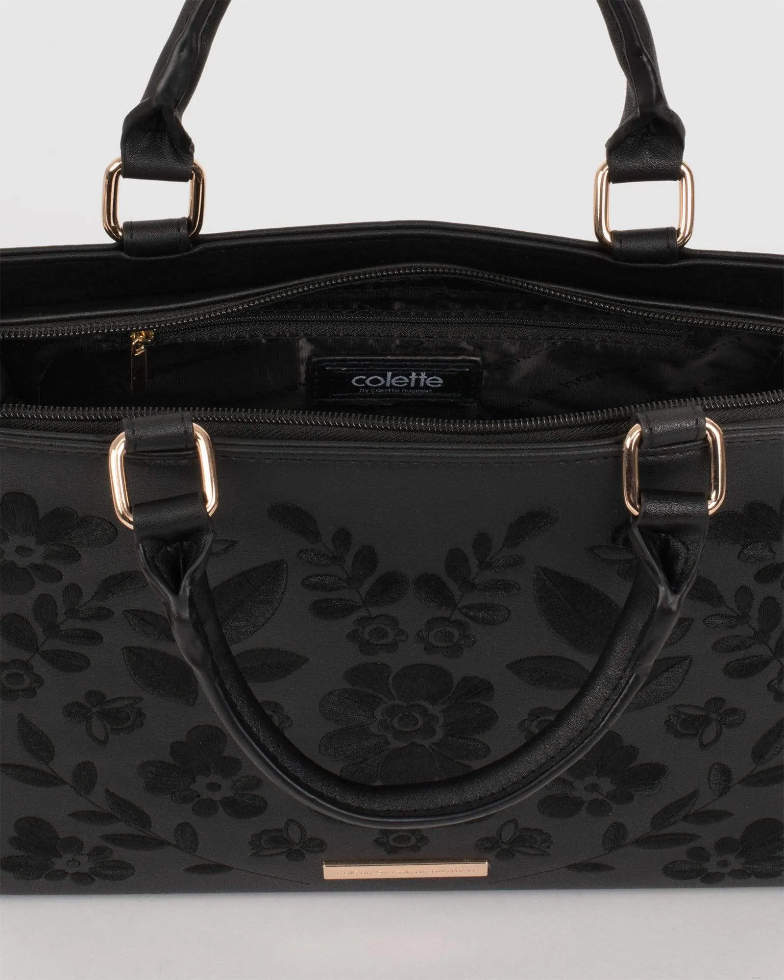 Black Stephanie Blossom Tote Bag