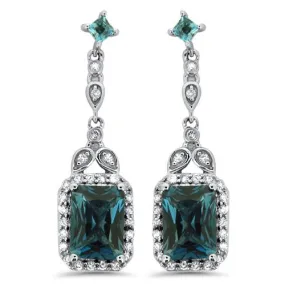 Blue Topaz Dangle Earrings