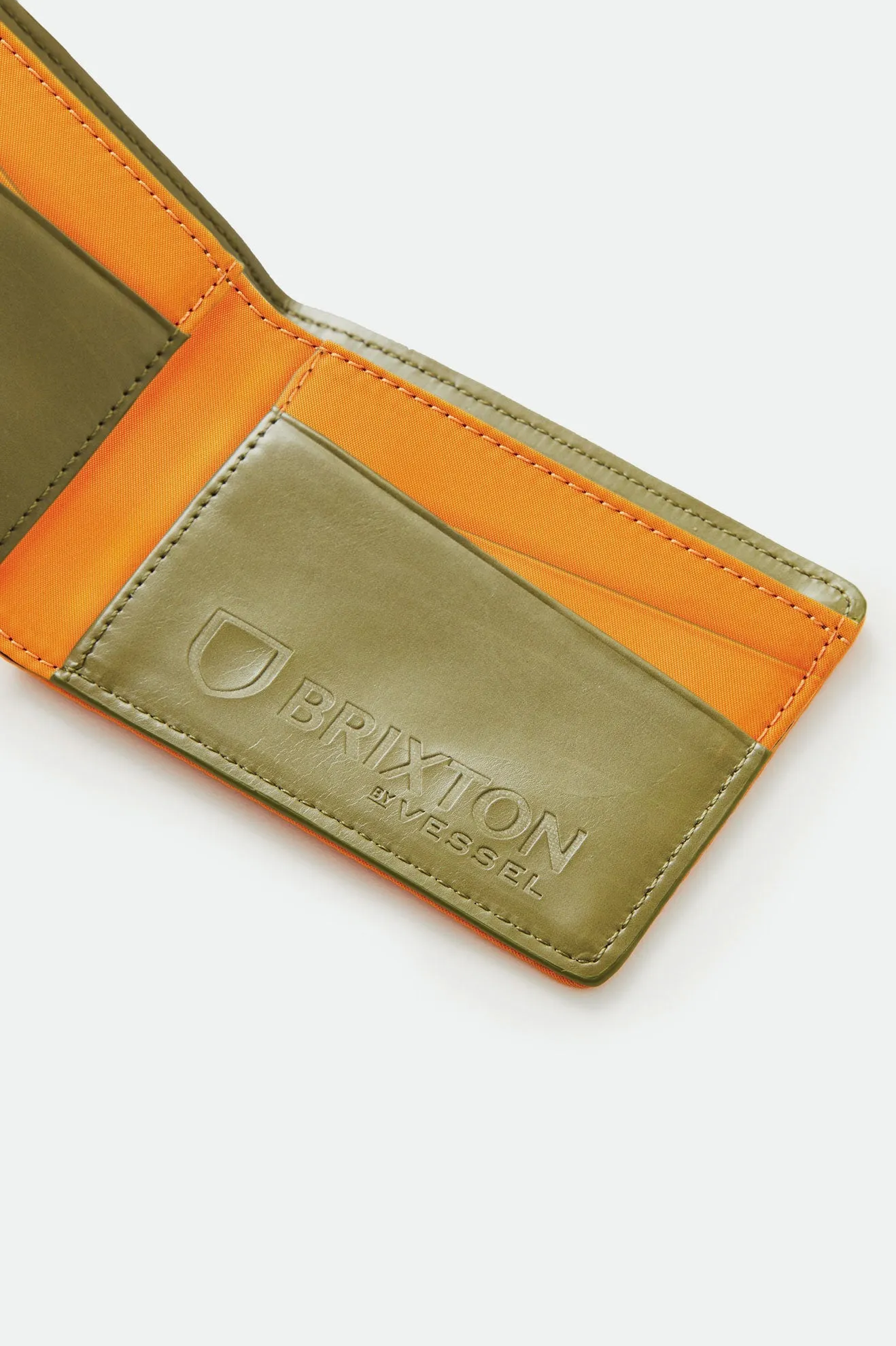 Brixton x Vessel Wallet - Orange/Olive