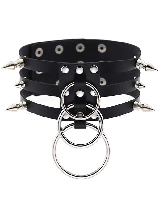 BROKEN BONES CHOKER - BLACK