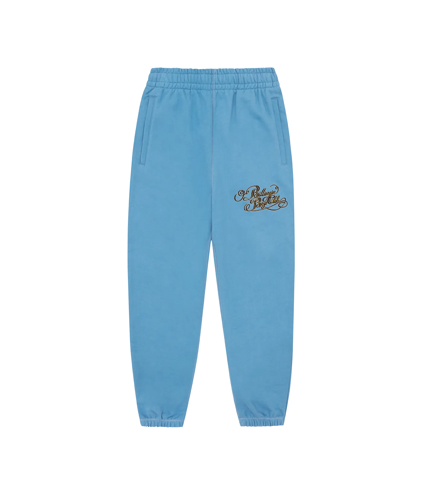 CALLIGRAPHY LOGO EMBROIDERED SWEATPANTS - BLUE