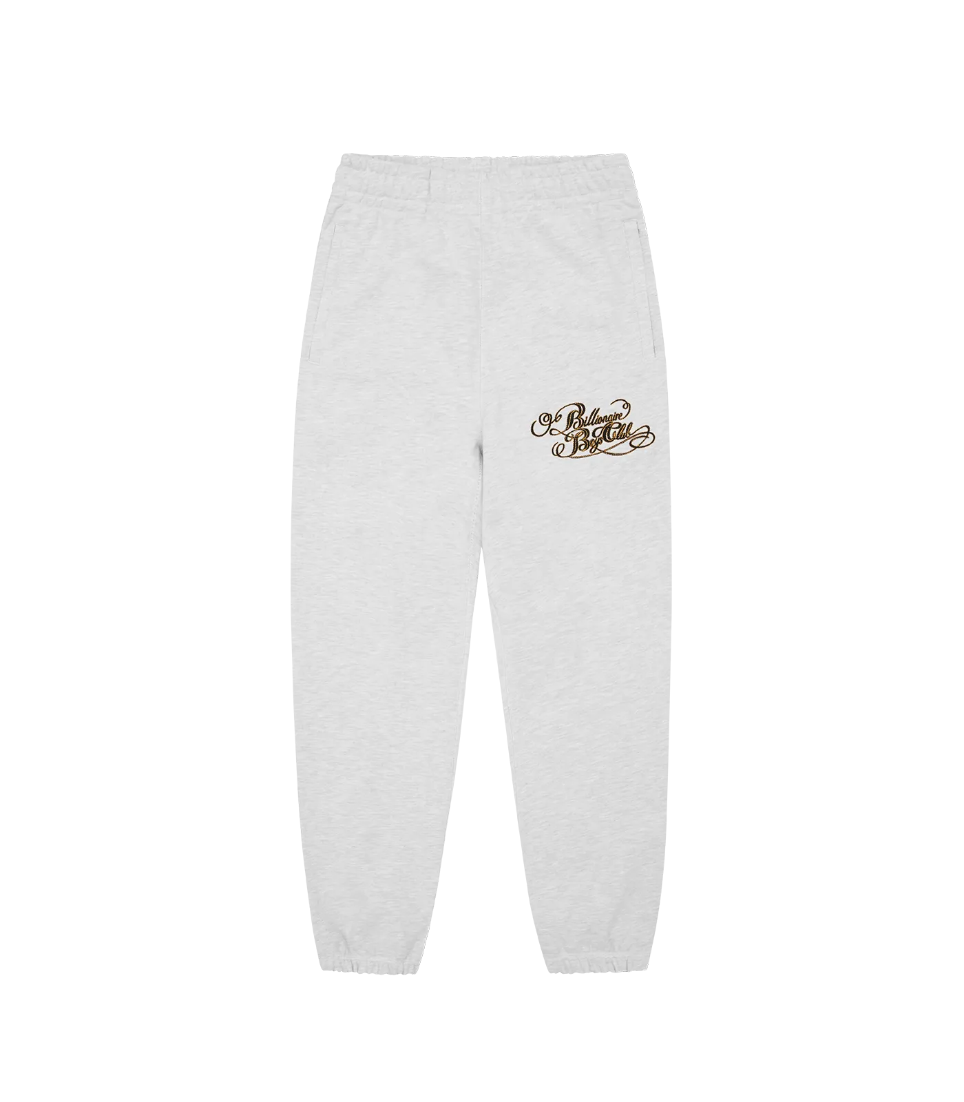 CALLIGRAPHY LOGO EMBROIDERED SWEATPANTS - HEATHER ASH