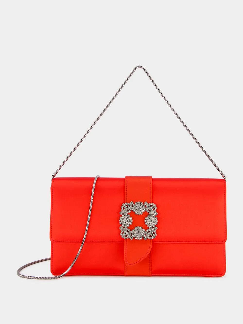 Capri Red Jewel Clutch