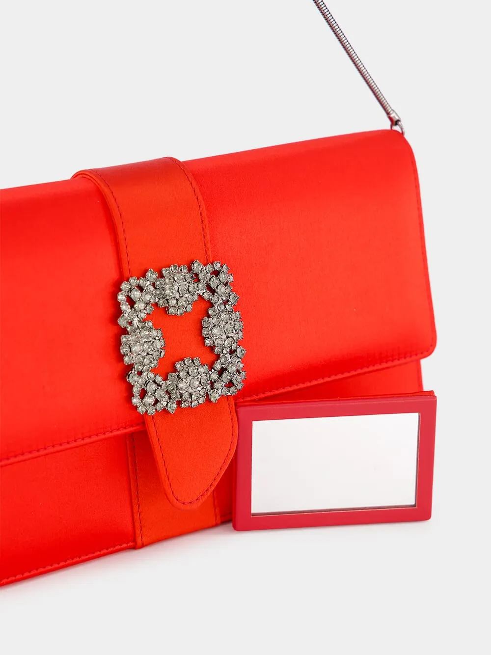 Capri Red Jewel Clutch