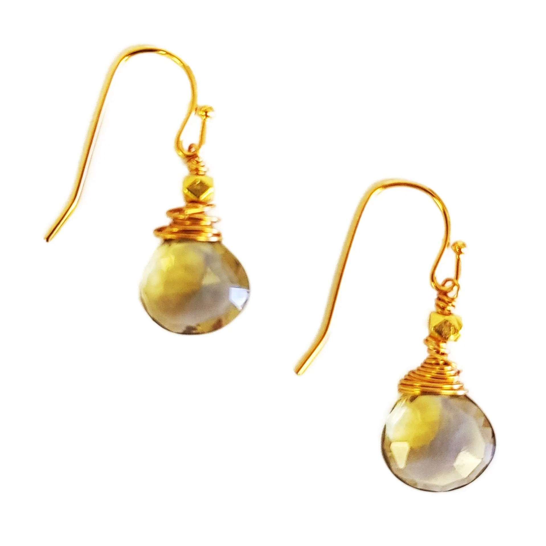 Champagne Topaz Drop Earrings