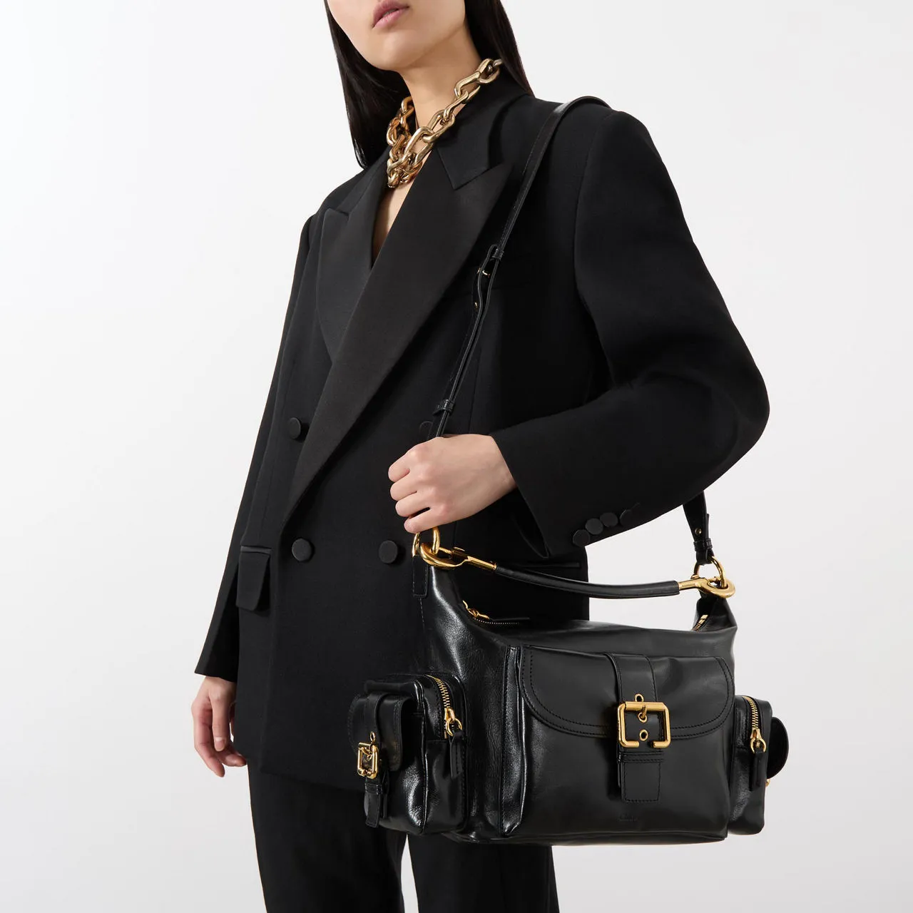 CHLOÉ The Sustainable Edit Camera Crossbody Bag - Black