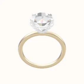 Classic Solitaire Engagement Ring With Pave Basket Head