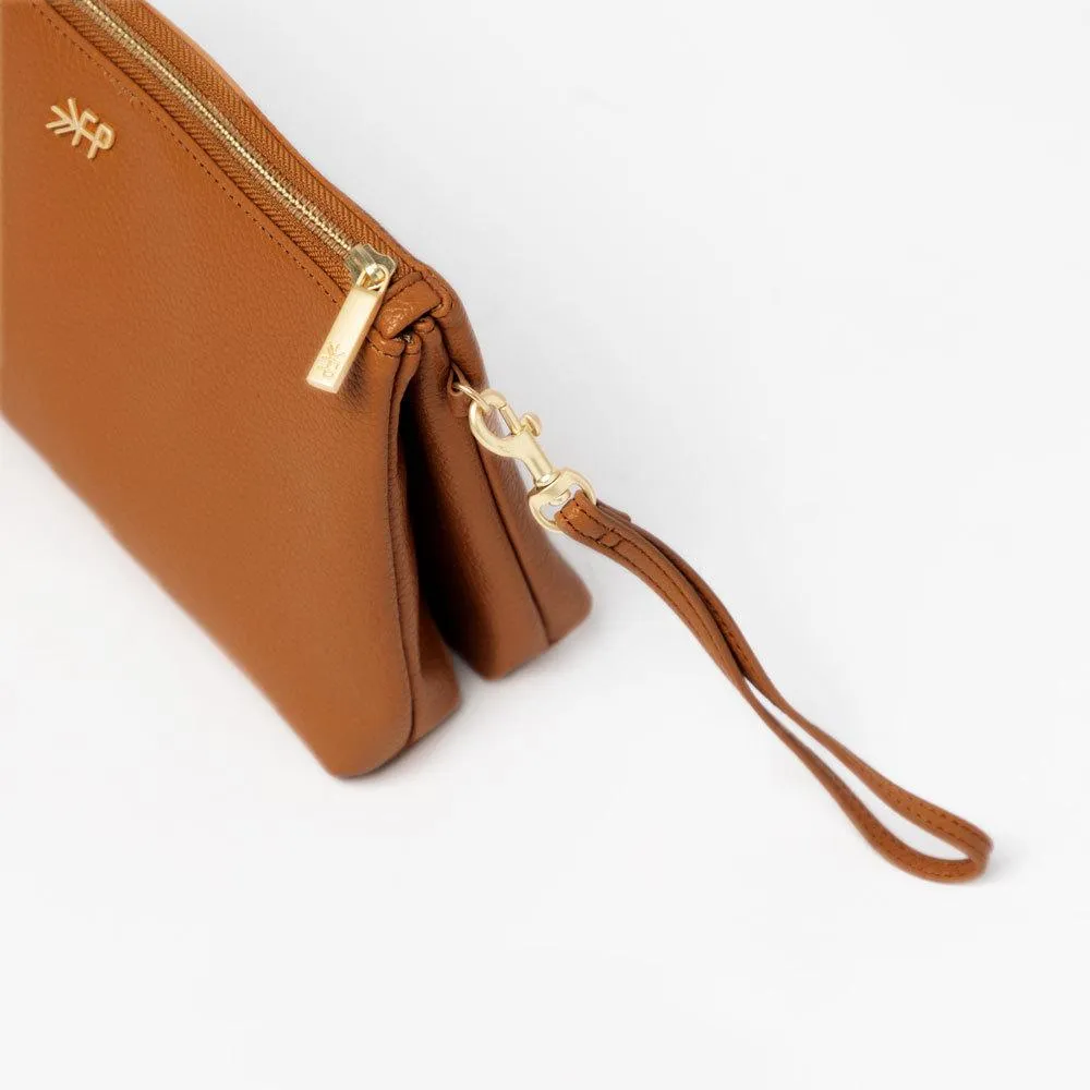 Cognac Classic Clutch