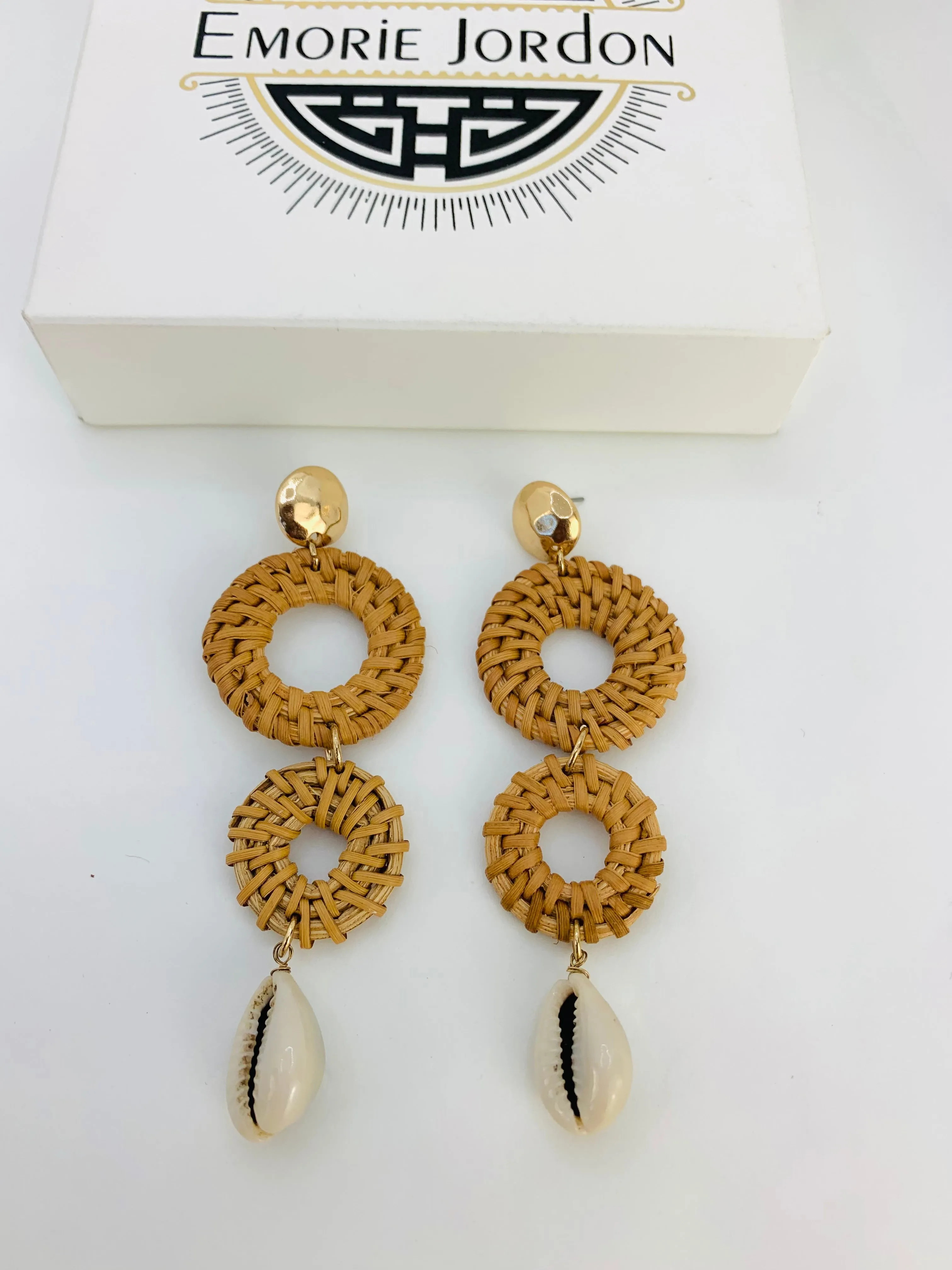 Cowrie Basket Earrings