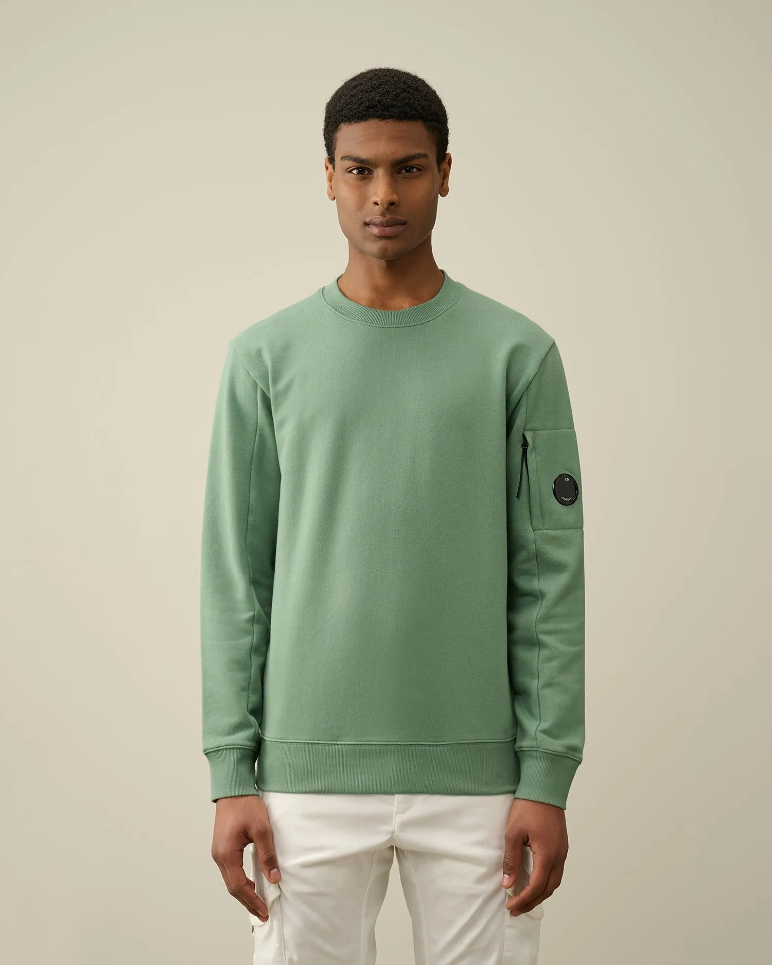 C.P. Company Sweat à capuche Green bay Diagonal raised fleece Classic