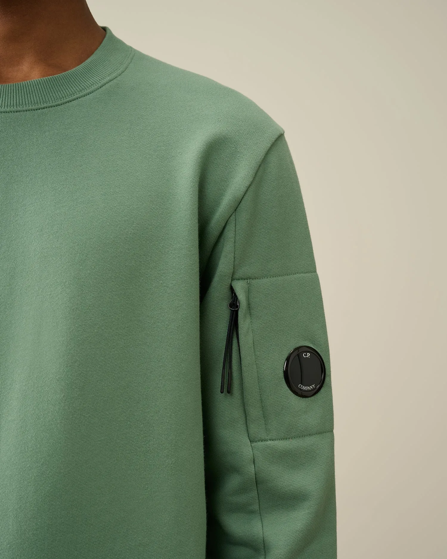 C.P. Company Sweat à capuche Green bay Diagonal raised fleece Classic