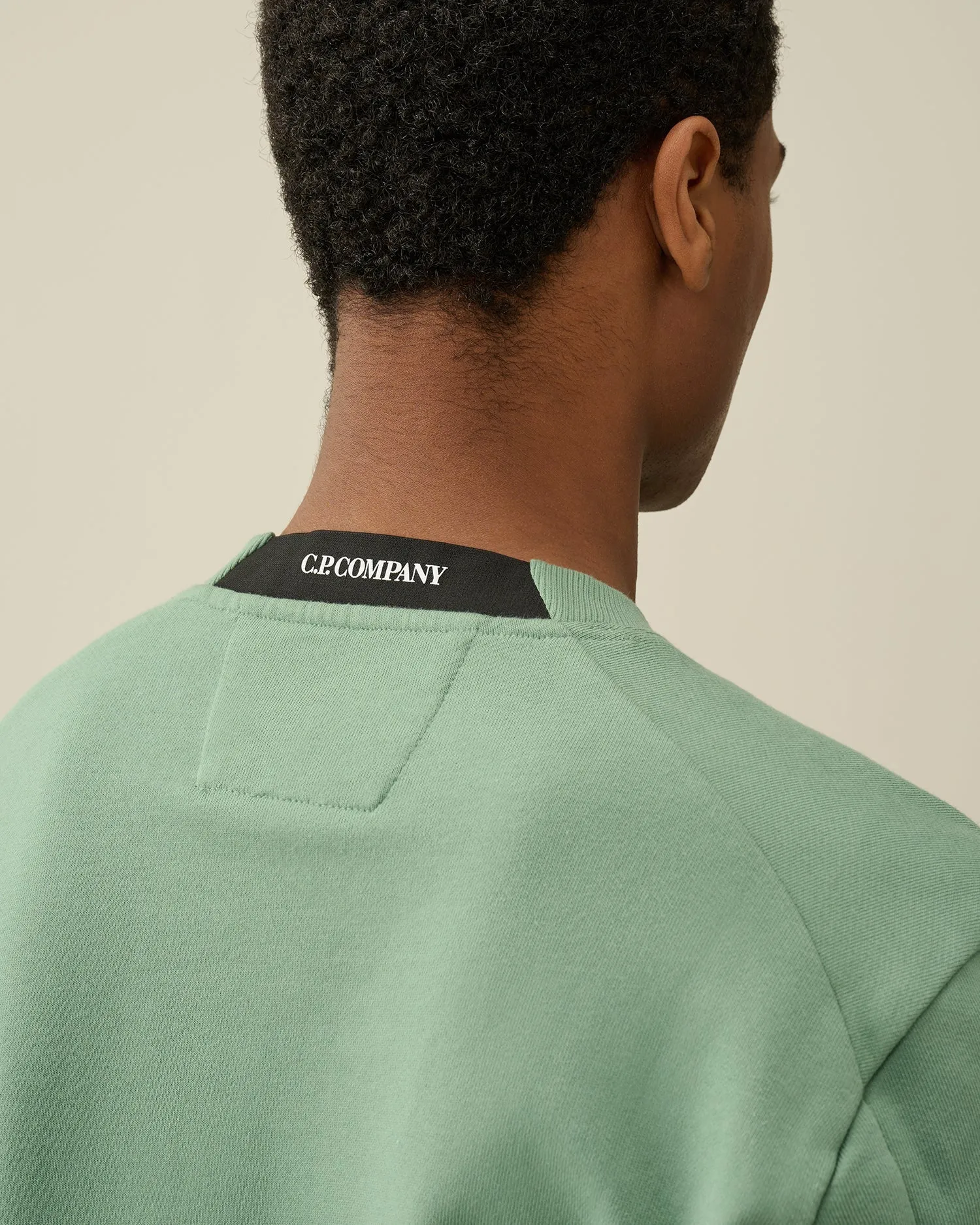 C.P. Company Sweat à capuche Green bay Diagonal raised fleece Classic