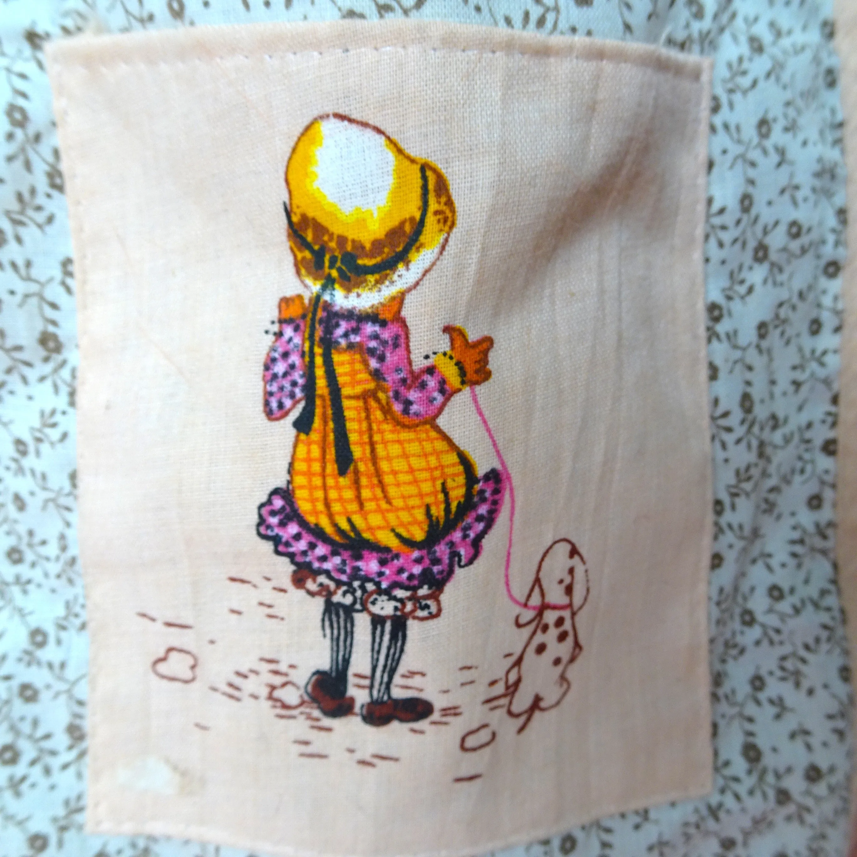 CUTE Vintage 1970s HOLLY HOBBIE Doll and Purse Tote Bag, Collectible Dolls