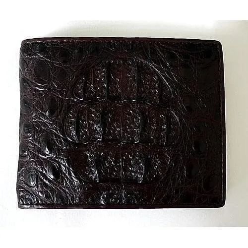 Dark Brown Crocodile Skin Wallet