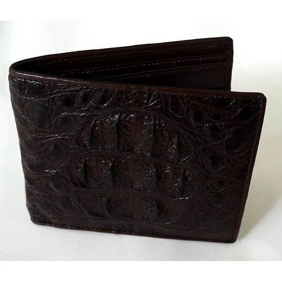 Dark Brown Crocodile Skin Wallet