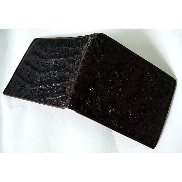 Dark Brown Crocodile Skin Wallet