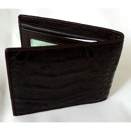 Dark Brown Crocodile Skin Wallet