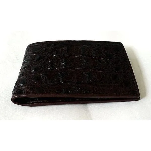 Dark Brown Crocodile Skin Wallet