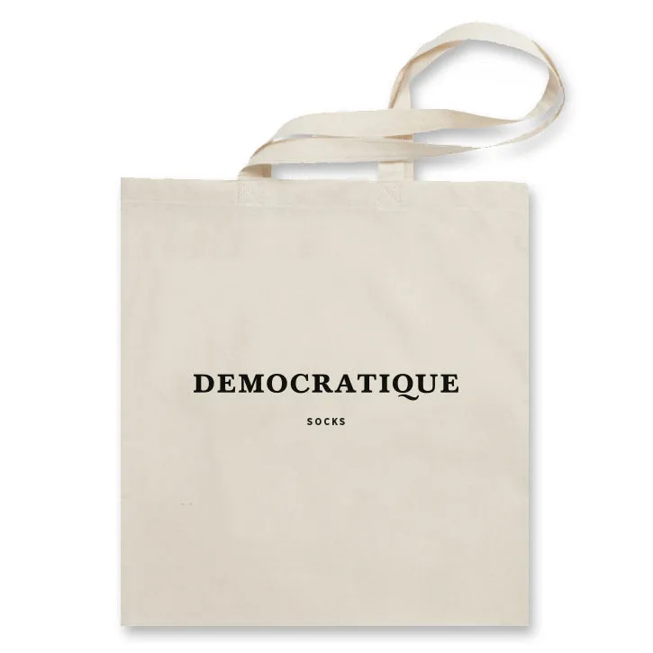 Democratique Socks Organic Cotton Tote Bag Off White