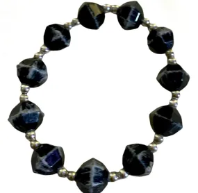 Diamond cut beads bracelet