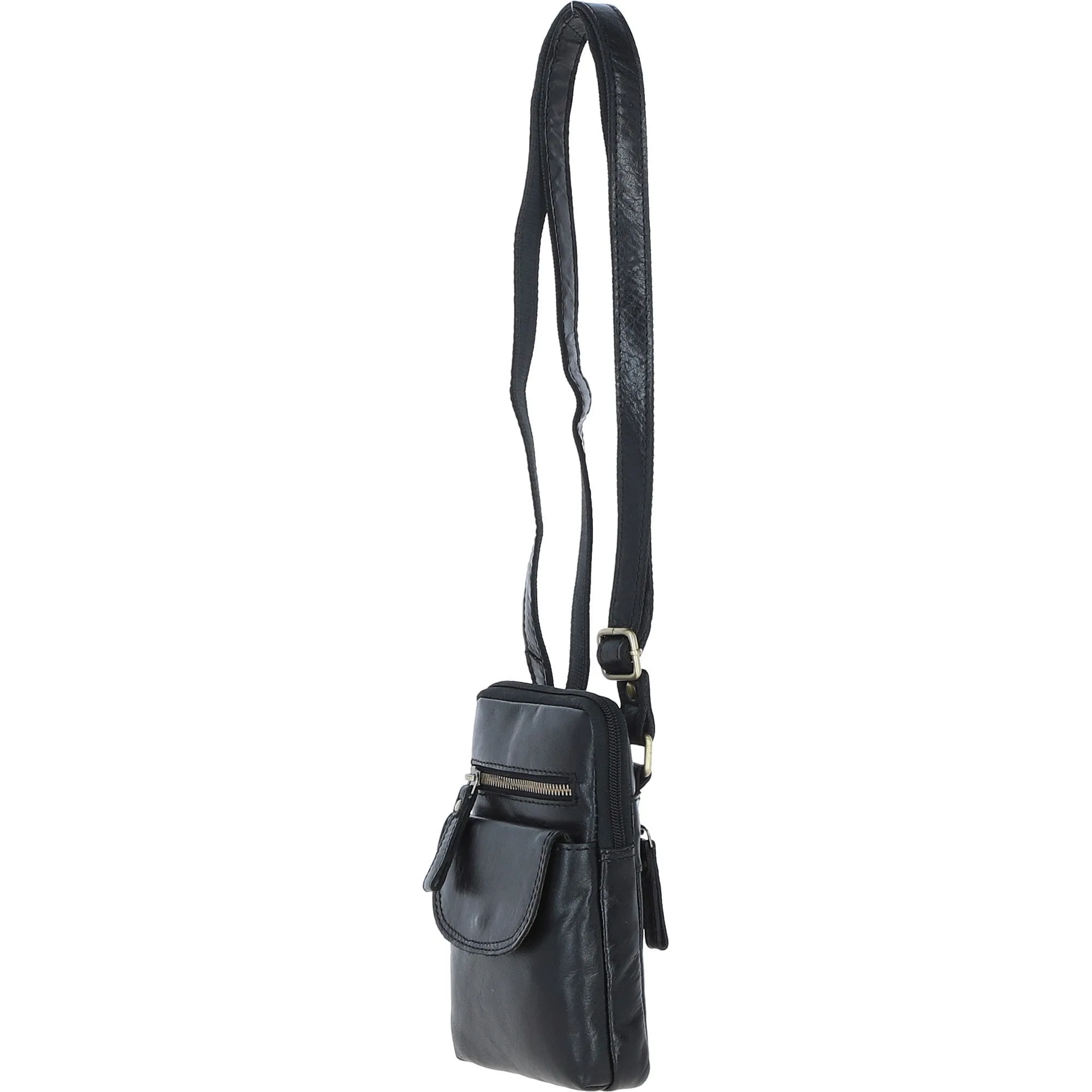 Elegant Ashwood Leather Crossbody Bag Black: G-11