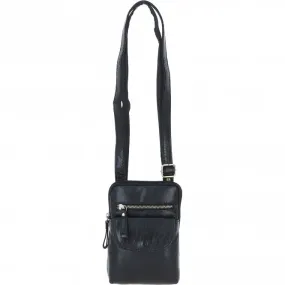 Elegant Ashwood Leather Crossbody Bag Black: G-11