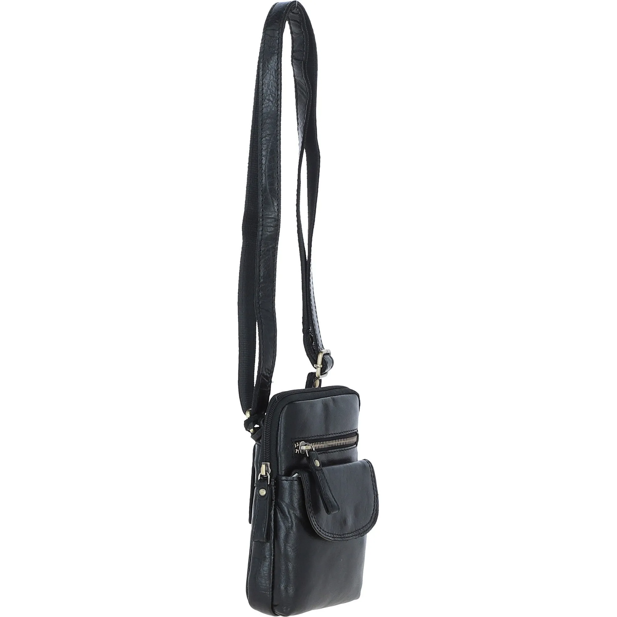 Elegant Ashwood Leather Crossbody Bag Black: G-11