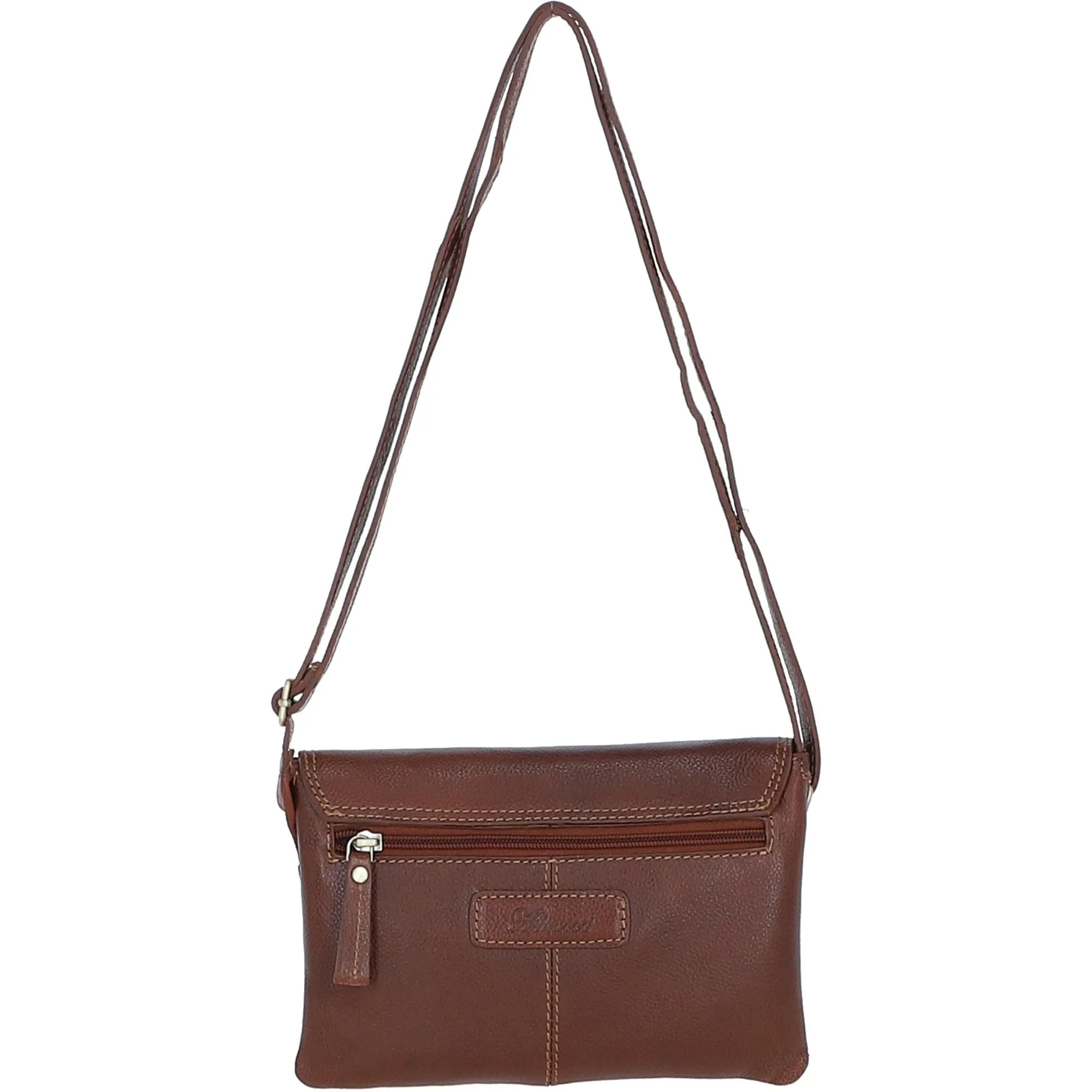 Elegant Ashwood Leather Crossbody Bag Tan: M-82