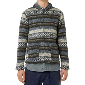 Engineered Garments Shawl Collar KnitNavy Fair Isle Fleece