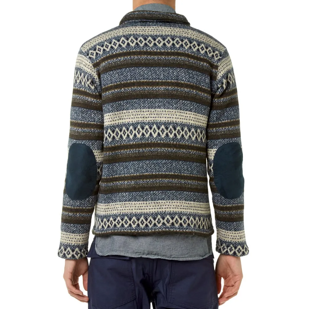 Engineered Garments Shawl Collar KnitNavy Fair Isle Fleece