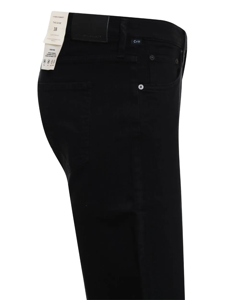 Gage Classic Straight Perform Denim Pant in Raven