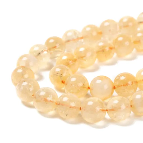 Gemstone Beads, Citrine, Natural, Round, 8mm